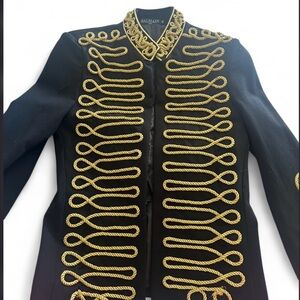 Balmain Black Jacket with Gold Braided Trim